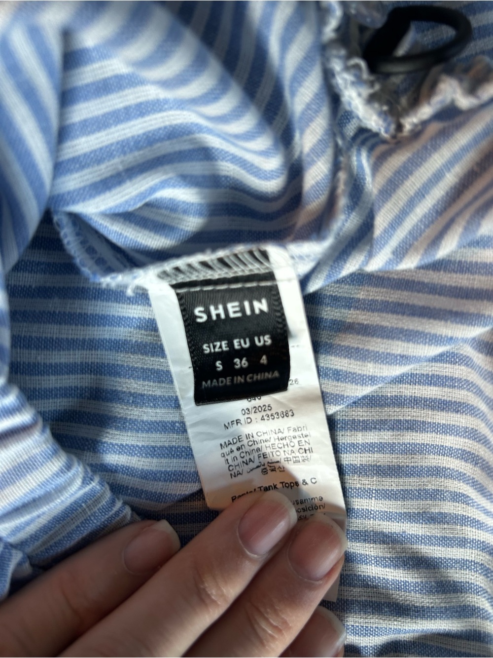 SHEIN | Light Blue and White Striped Sleeveless Set - Picture 4 of 4